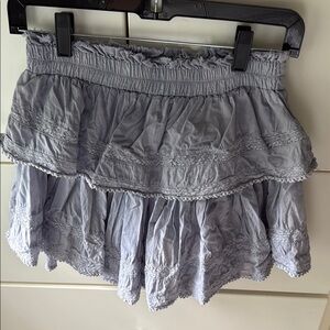 LoveShackFancy  blue tiered skirt XS